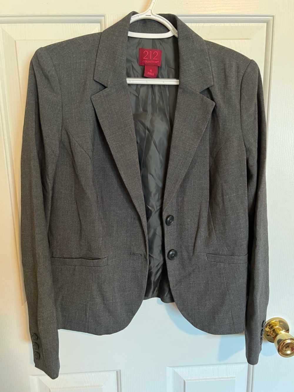 212 Collection Women's Dark Gray Tailored Blazer
